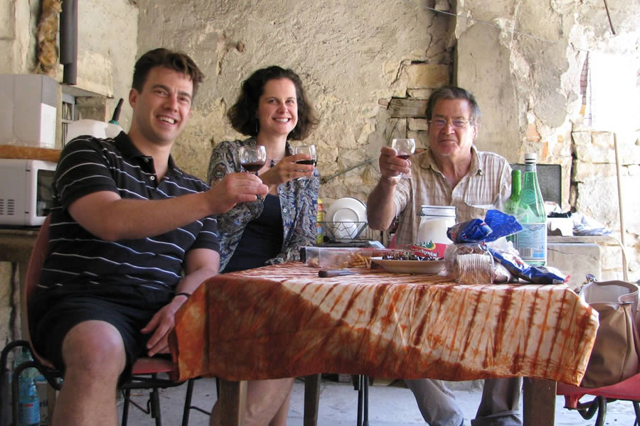 Burgundy wine old home