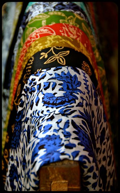 Silk Batik Scarves in Bali
