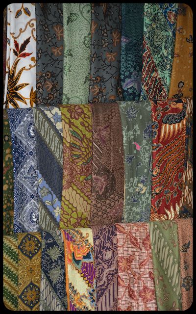 Batik scarves for sale on the Indonesian island of Bali.