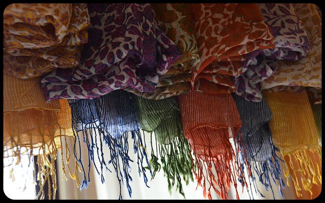 Batik Silk Scarves in Bali