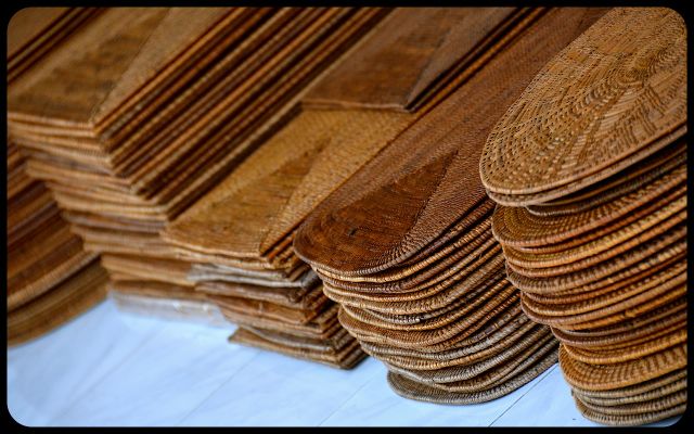 Woven placemats in Bali