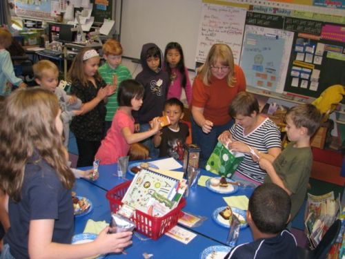 Group shot gift presentation