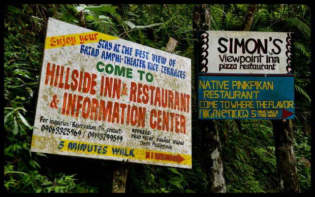 Signs near Batad