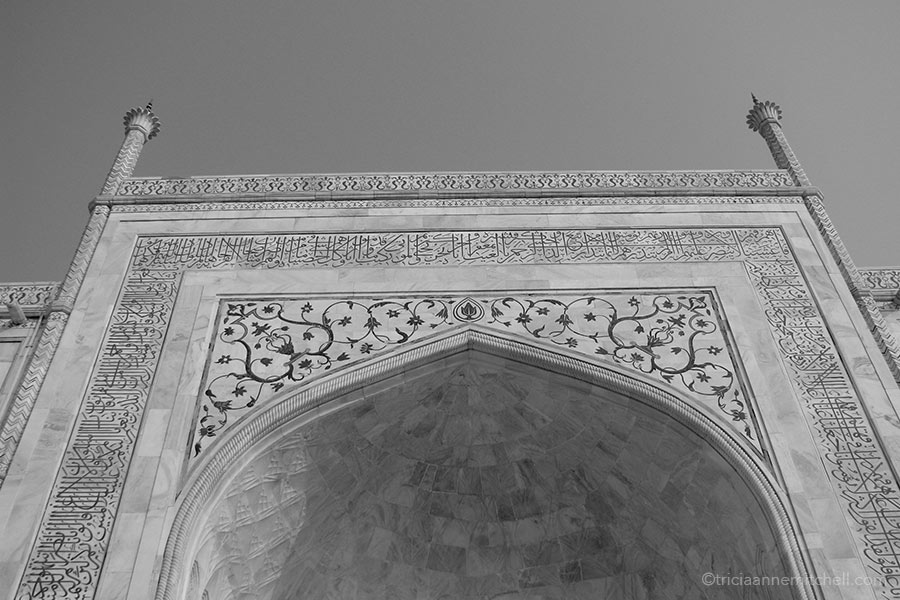 Detail of the Taj Mahal.