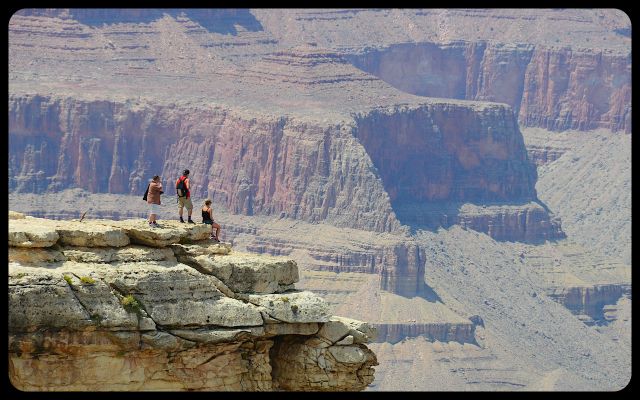 Visitors on the Edge - The Grand Canyon, Arizona Visitors on the Edge - The Grand Canyon, Arizona
