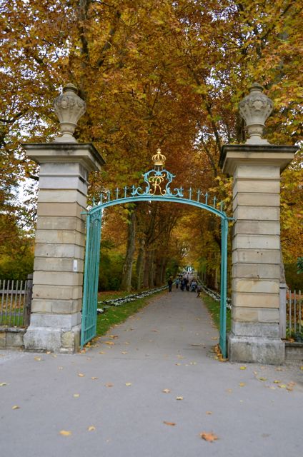 An ornate gate at the Ludwigsburg Palace during the annual Pumpkin Fest.