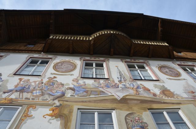 Oberammergau building with fresco