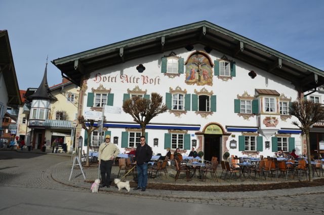 Oberammergau building with fresco Hotel Alte Post