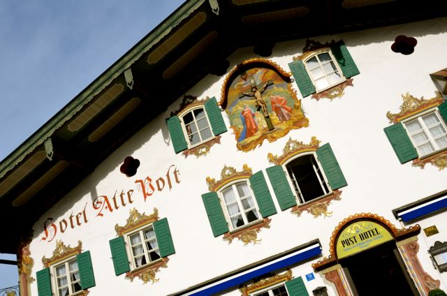Oberammergau building with fresco