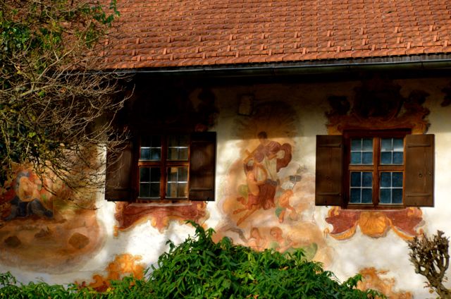 Oberammergau building with fresco