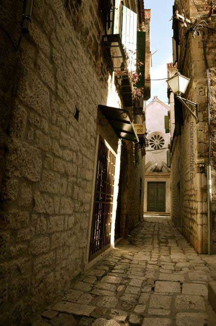 A Trogir street scene, on a quiet winter day.