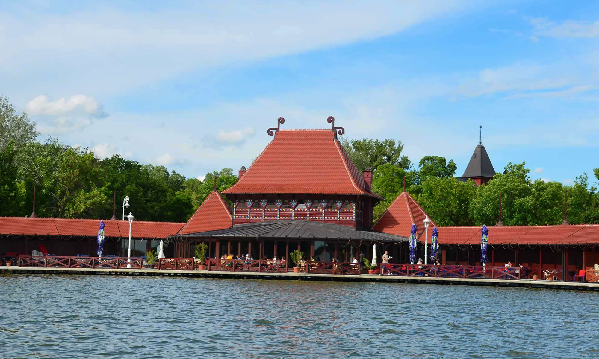 The Women's Lido building overlooks Lake Palic, in northern Serbia.