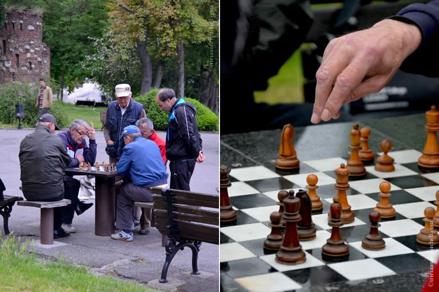 Belgrade Men Playing Chess park