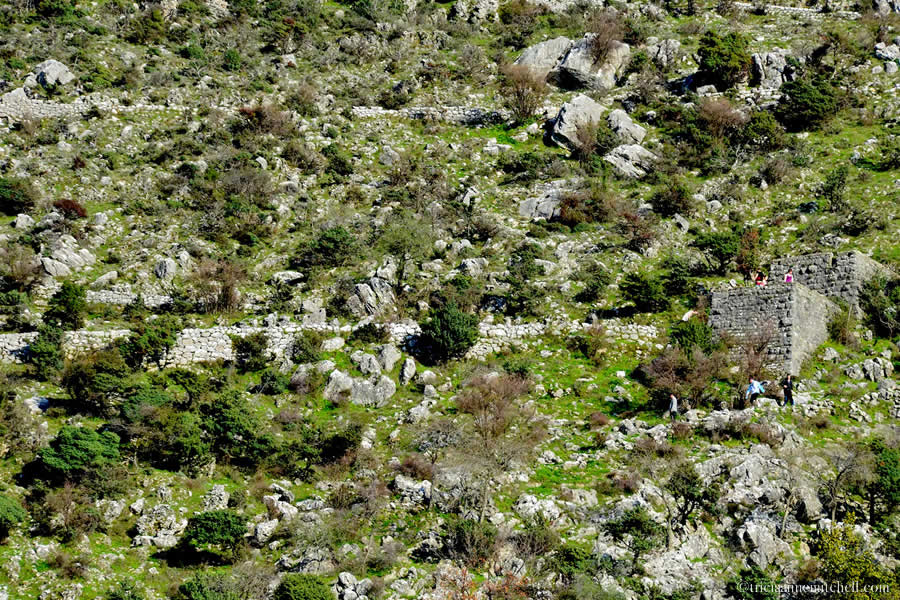 Switchbacks making up the Ladder of Kotor.