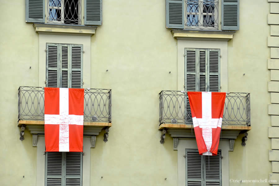 Asti Italy Flags Balcony