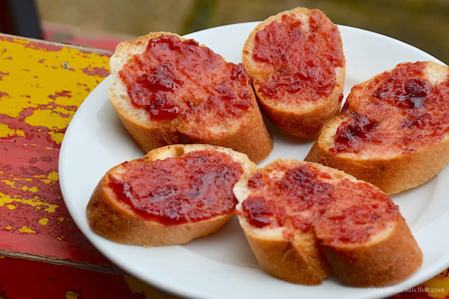 Quince Jam on Baguette Malta