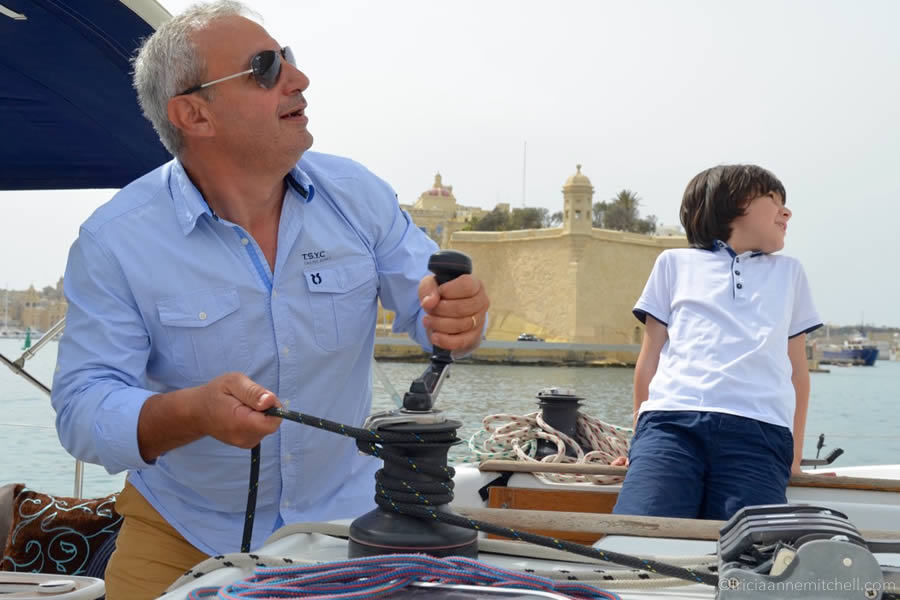 Malta Yacht Charter Lifting Sail Grand Harbour