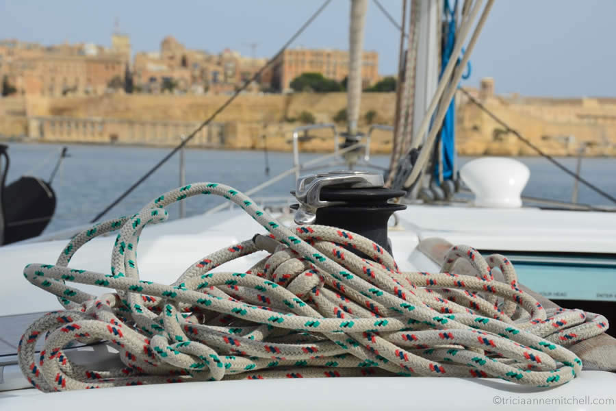 Winch with Rope Yacht Charter Malta Grand Harbour