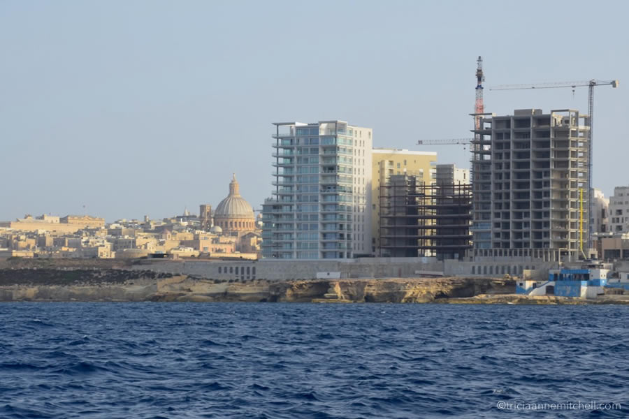 Sailing Yacht Charter View of Valletta Sliema Malta from the Sea