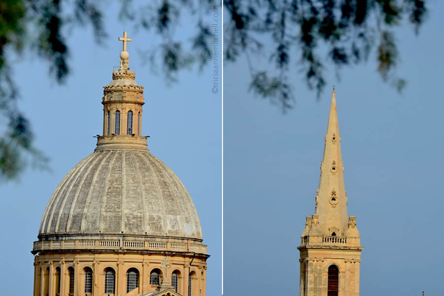 Valletta Skyline St. Paul's Anglican Cathedral Carmelite Church