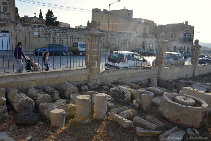 Roman townhouse museum Malta columns ruins