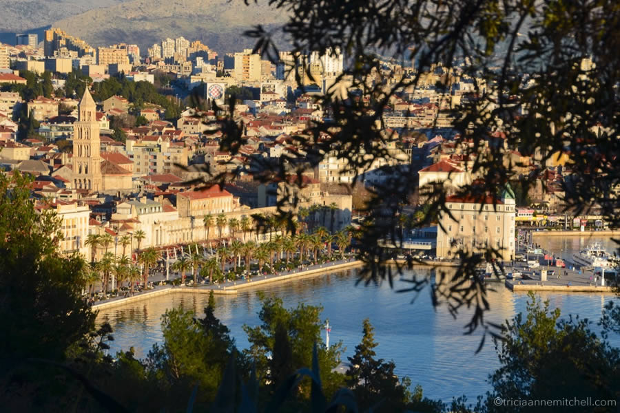 View of Split, Croatia from Marjan park.