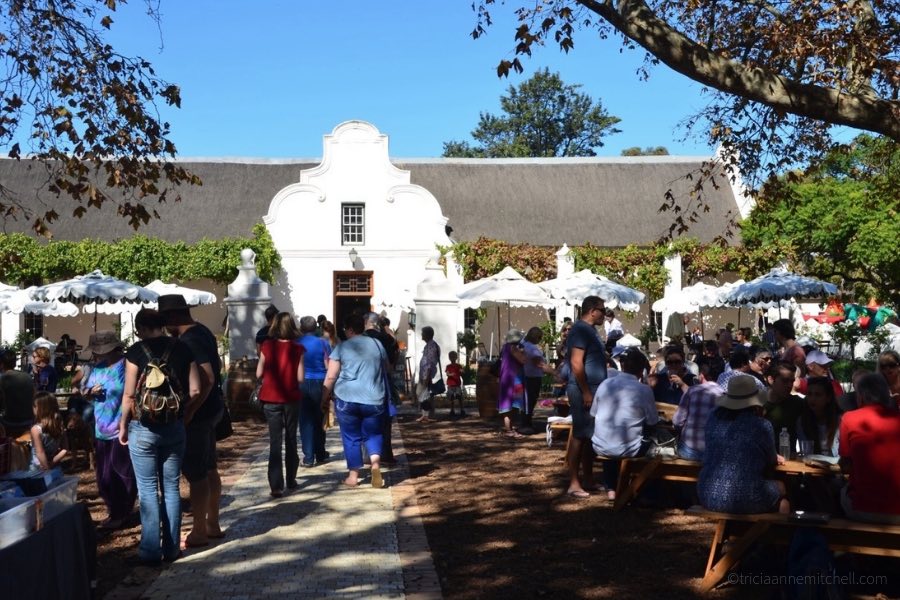 Market day at a South African winery.