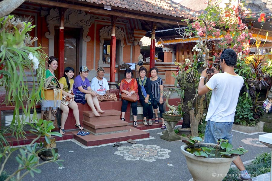 Indonesians visit Ketut Liyer Home Eat Pray Love - Guru Ketut Liyer's home courtyard