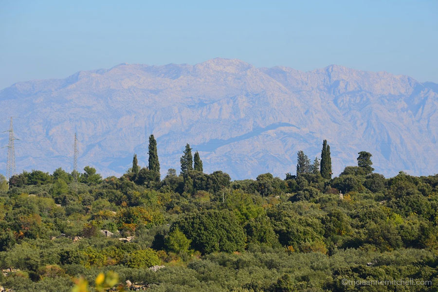 Looking across Brač toward the mountains of Croatia's mainland.